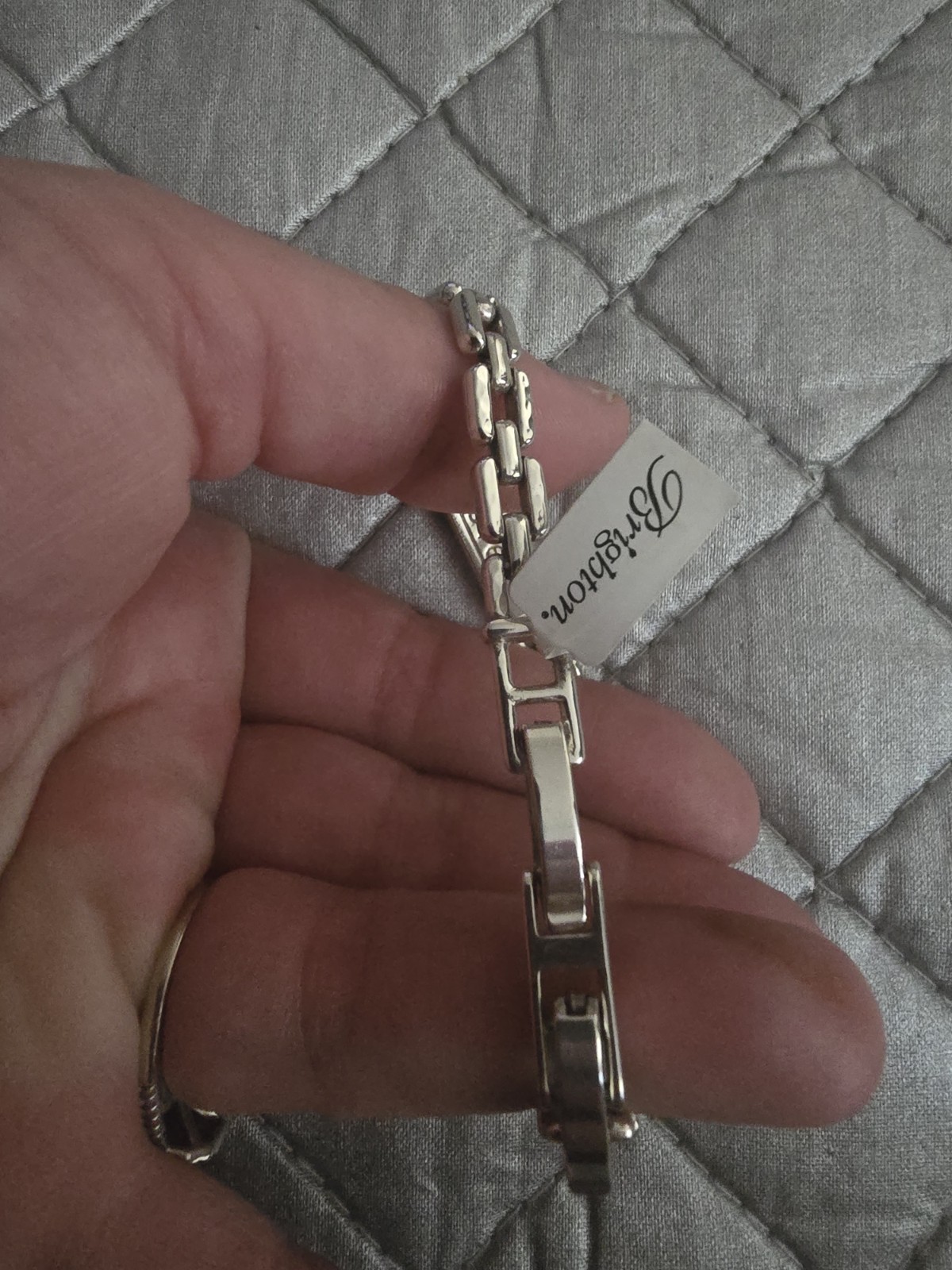 Brighton Silvertone ‘Love’ Bracelet 8-inch