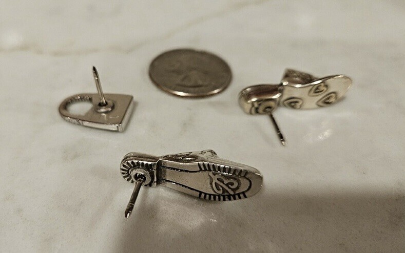 Lot of 3 Vintage Push Pins Shoe Shaped Pins Sandal Shoe and Lock Shape