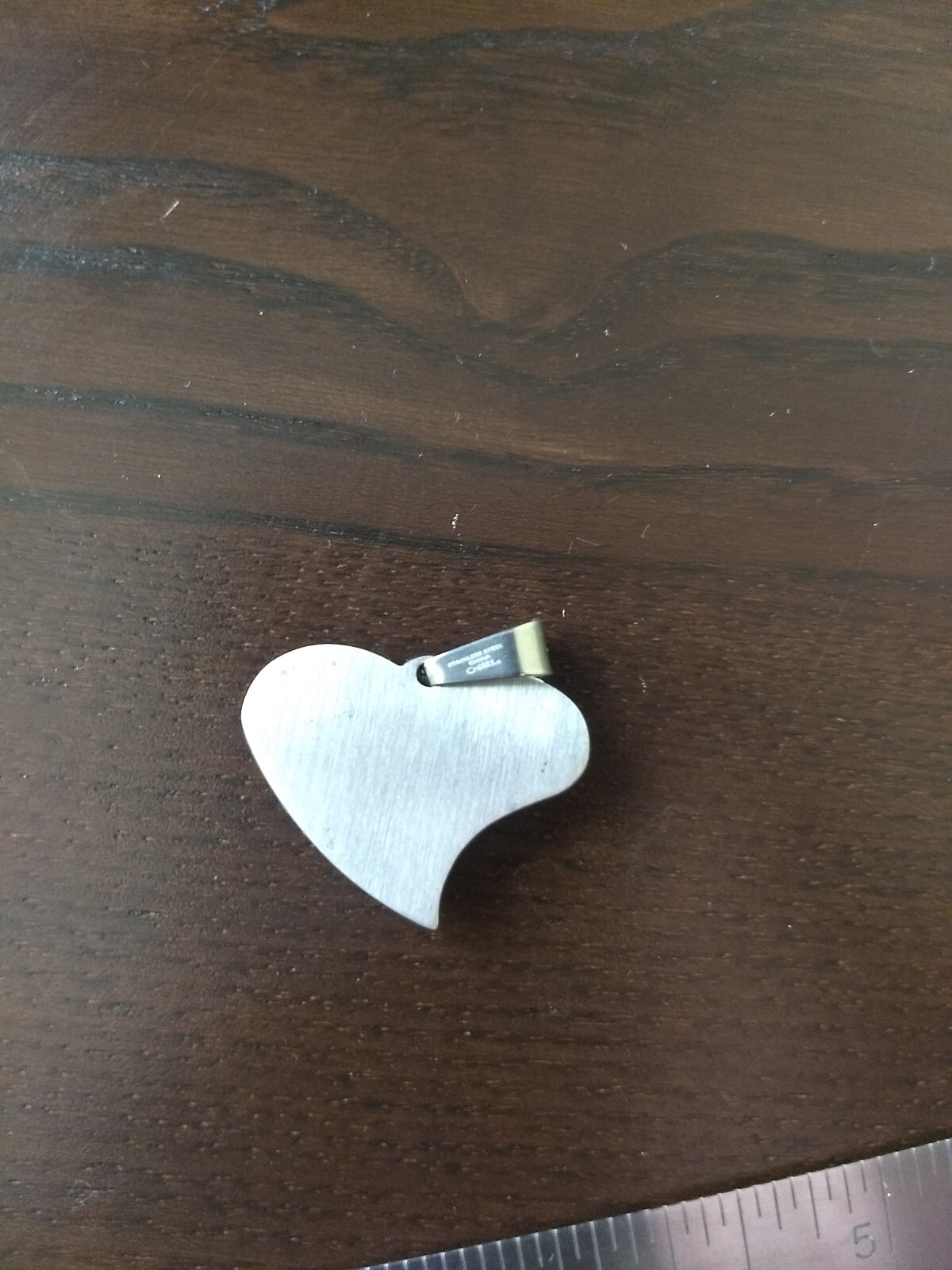 Heart Pendant Marked Stainless Steel China Chisel Classic Modern Love Gift