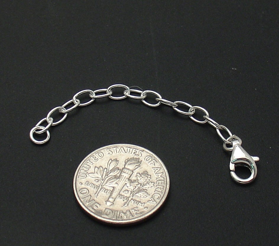 2″ Oval Link Extender for Bracelet Chain Necklace Real Solid 925 Sterling Silver