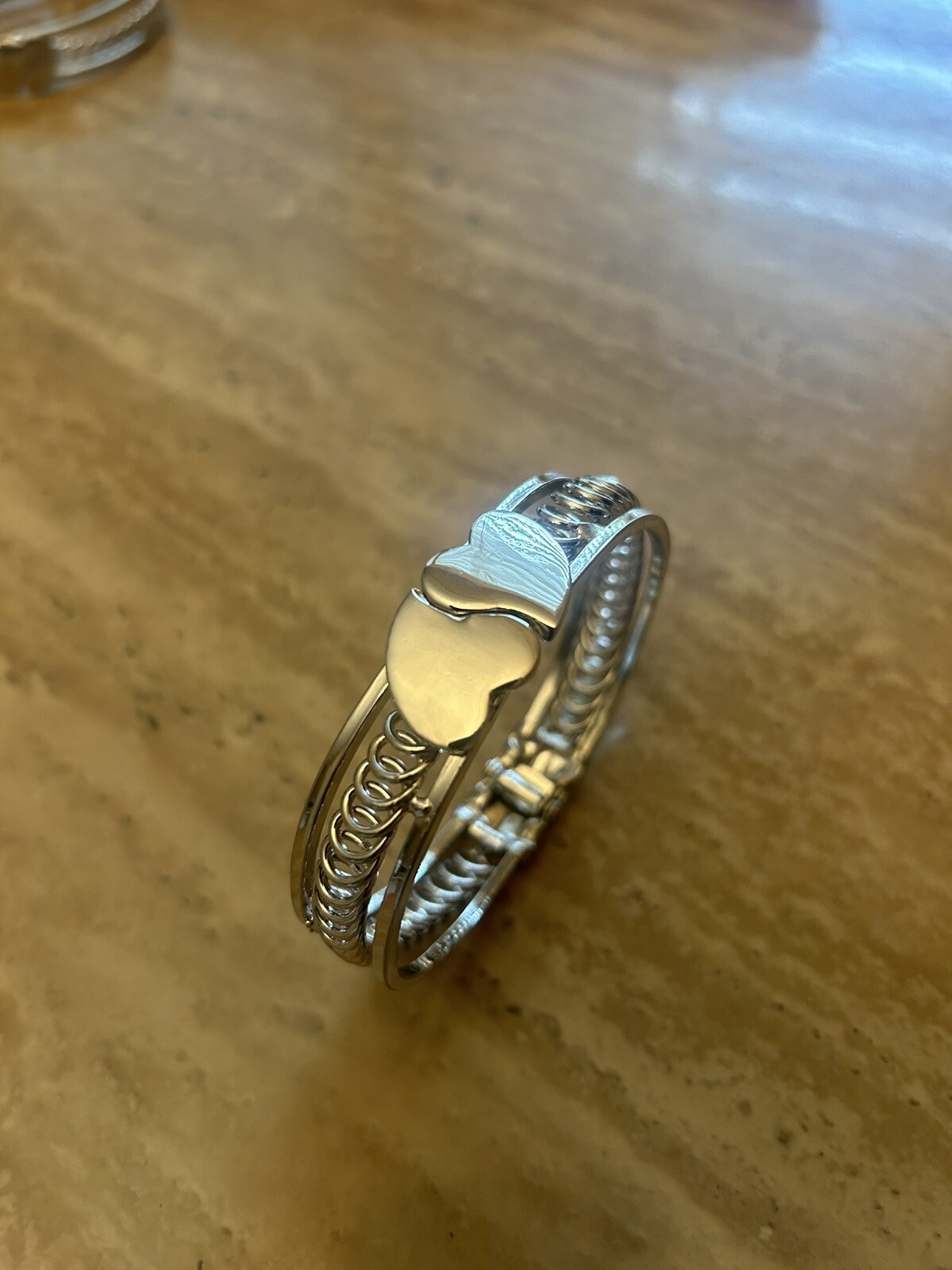 The Buyer Gets 2 new Silver Double Heart Bracelets-USA Vendor-Free Shipping