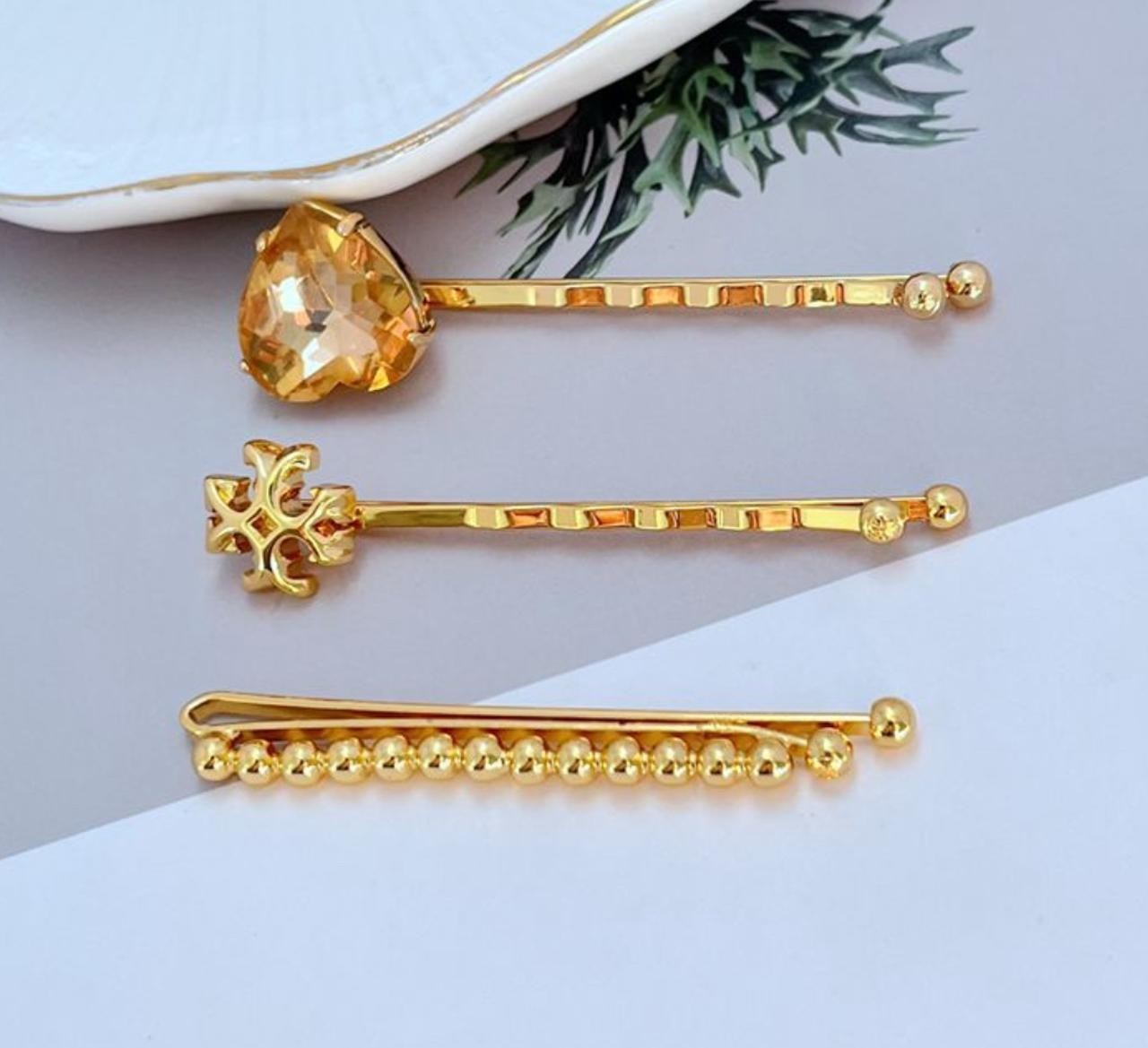New Tory Hair Pin 3 Sets with Jewelry Pouch