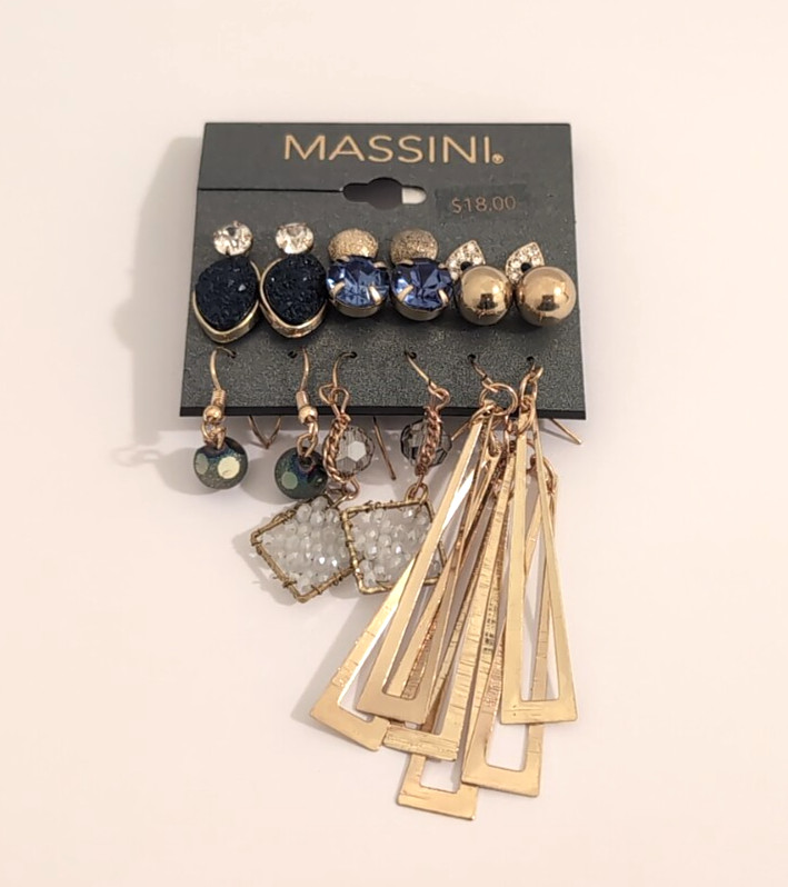 Massini Earrings Set Of 9 Pairs NWT $18 See Pics