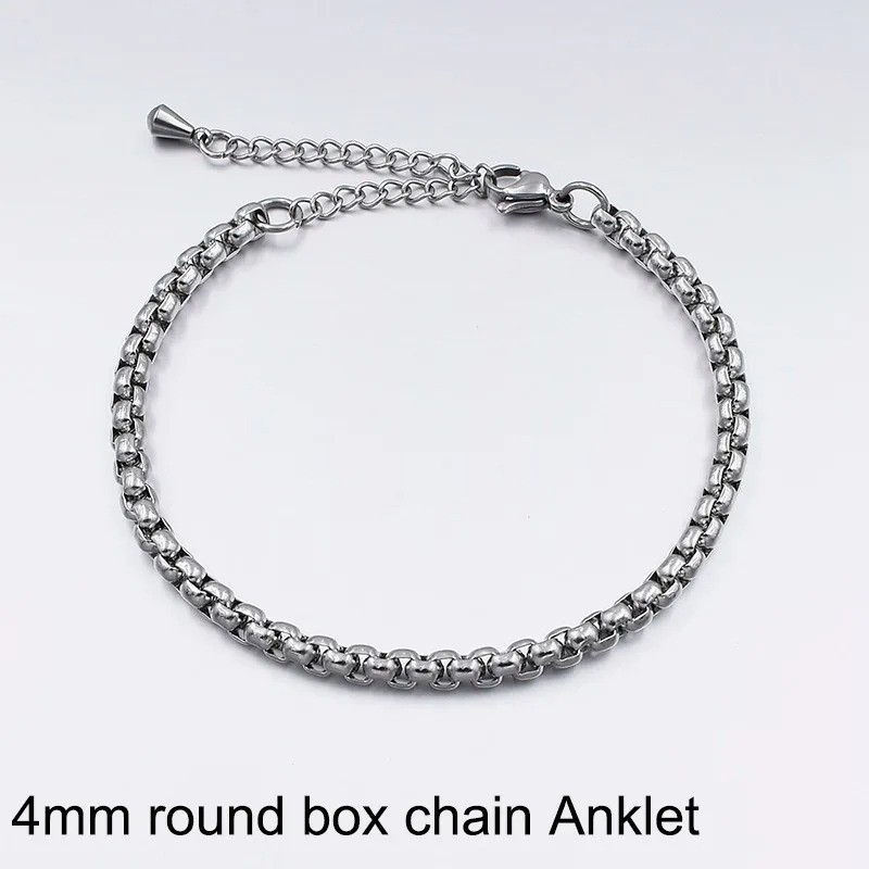 Stainless Steel Anklet Women Men Beach Foot Chain Ankle Bracelet Summer Jewelry