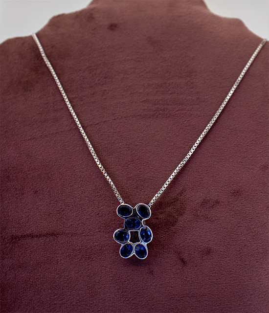 Necklace with 7 Amethysts – Luxury Necklace with Venetian Link Silver