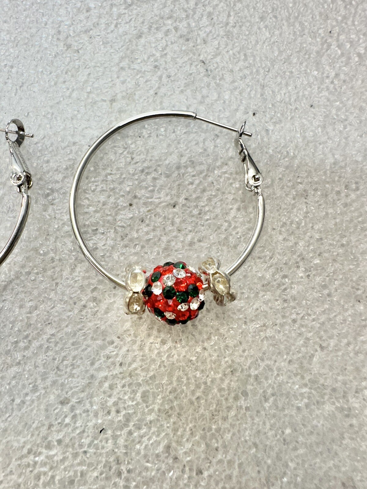 ATI BRCH Multi Interchangeable Bead & Hoop Silver Tone Earring Set