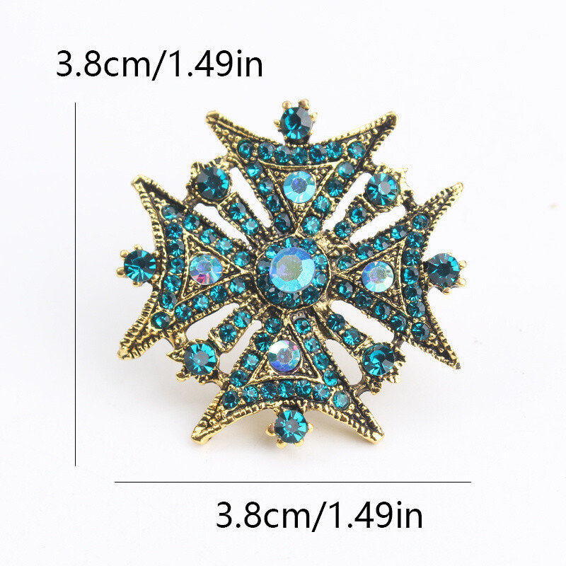 Retro Sense of Luxury Elegant Temperament Personality Openwork Baroque Brooch