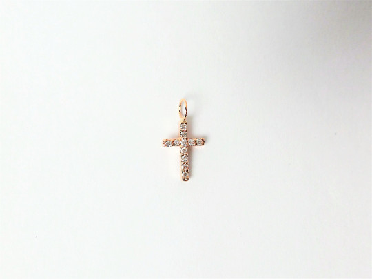 14 k Diamond Cross 0.15 ct natural diamonds No chain