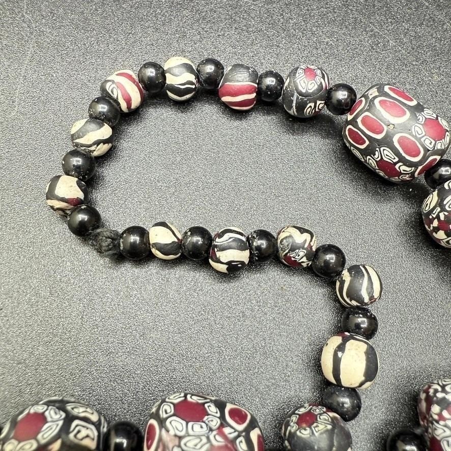 Vintage Handmade Millefiori Polymer Clay Bead Necklace 30″ Boho Artisan
