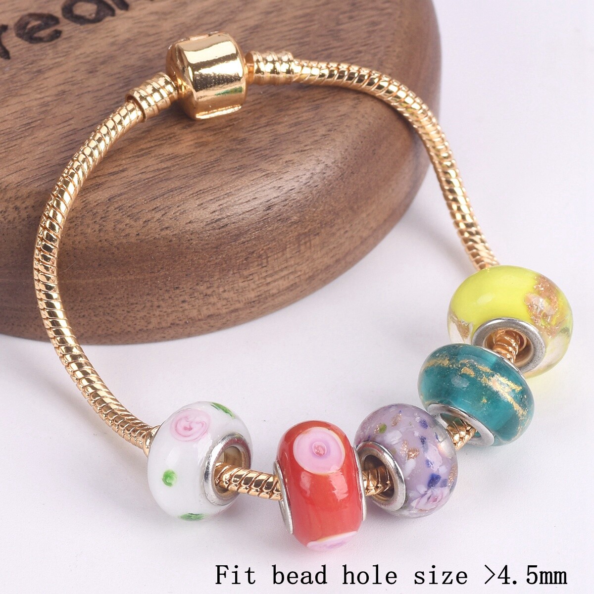 2pcs 18cm 19cm 20cm 21cm 22cm Gold/Silver Color Snake Chain Fit European Charms