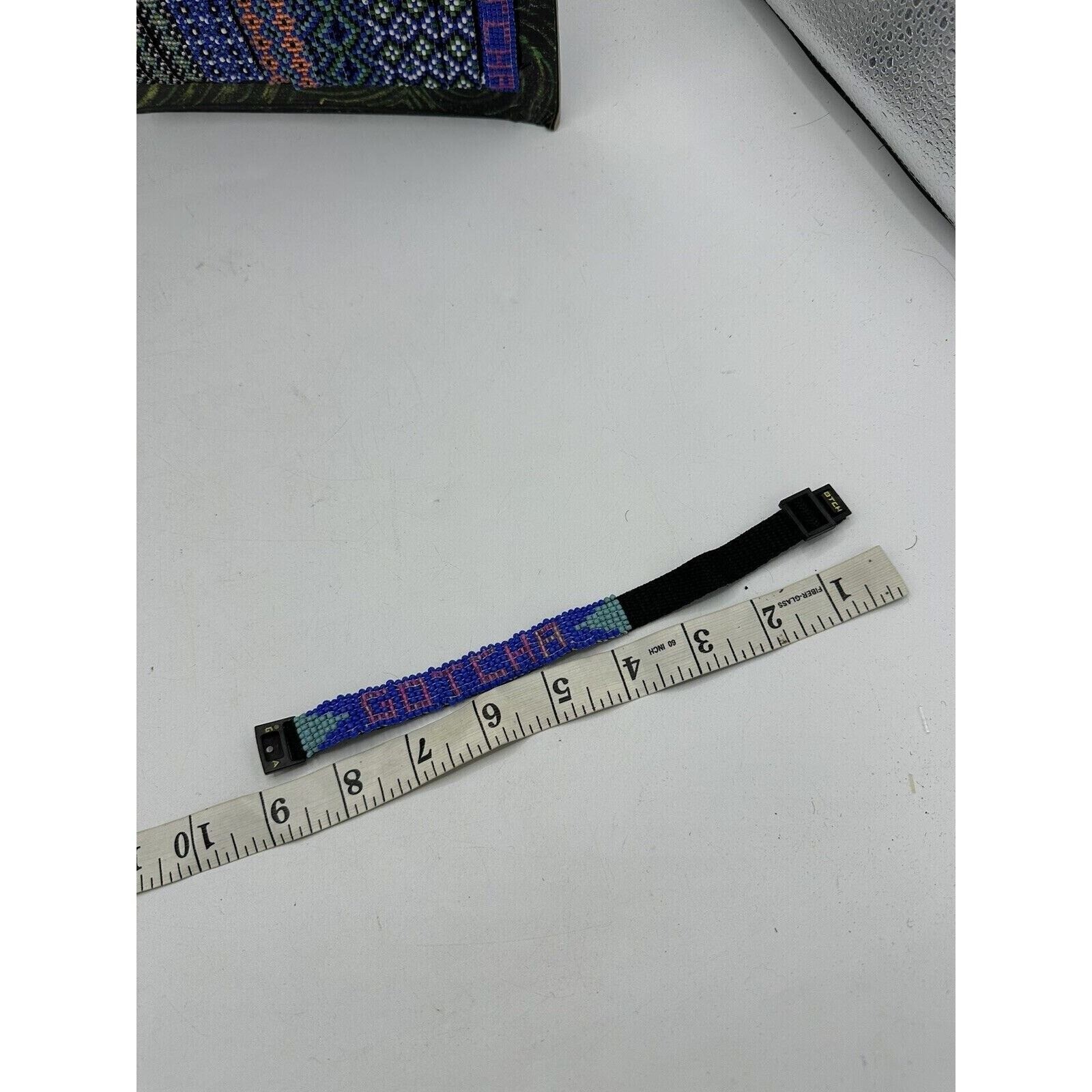 Vintage Gotcha Bracelet Adult Unisex Surf Skate Braided Wrap Multi 80s 90s