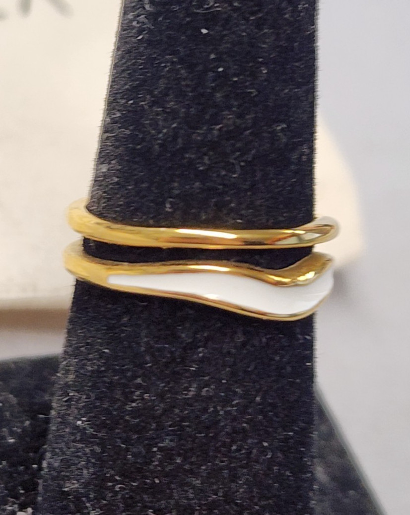 Atolea 18K Gold Plated Sirocco Ring sz 6.5