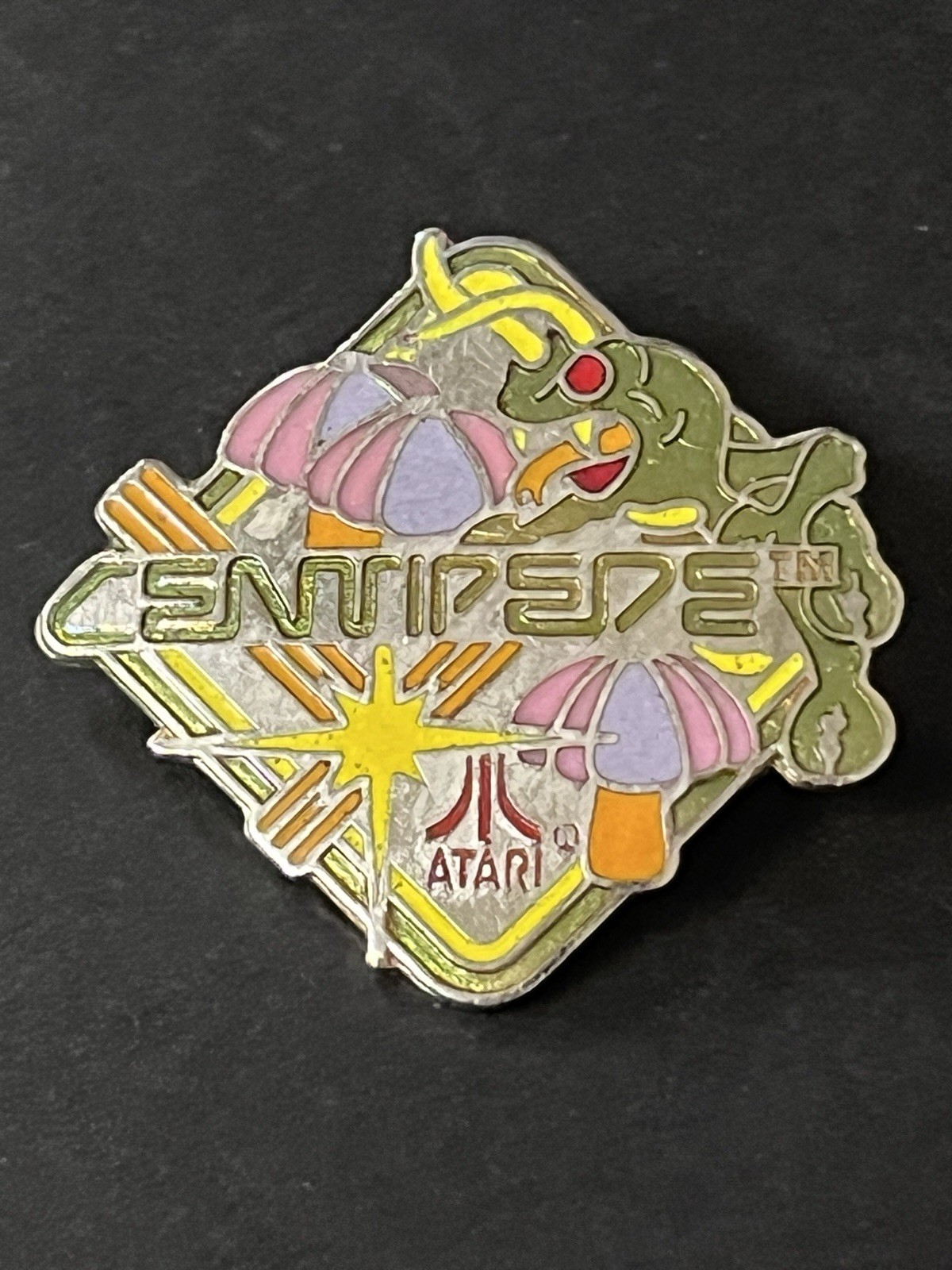 Vintage Atari Enamel Pins Asteroids Centipede Dig Dug * Lot of 3 * Original *