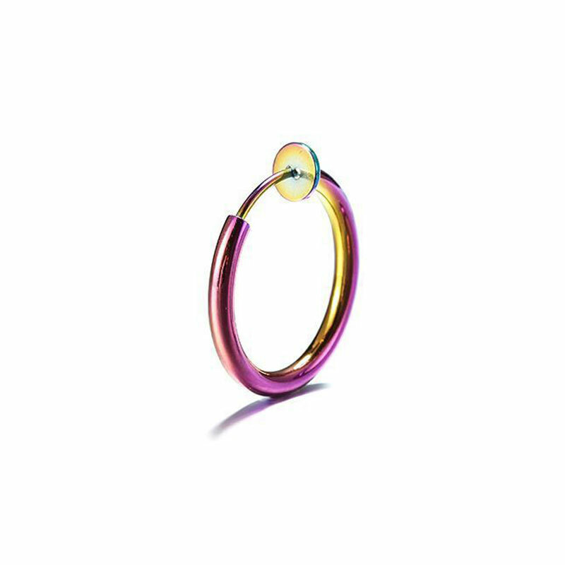 Solid Surgical Steel Hinge Segment Ear Clip Septum Clicker Tragus Earring↗