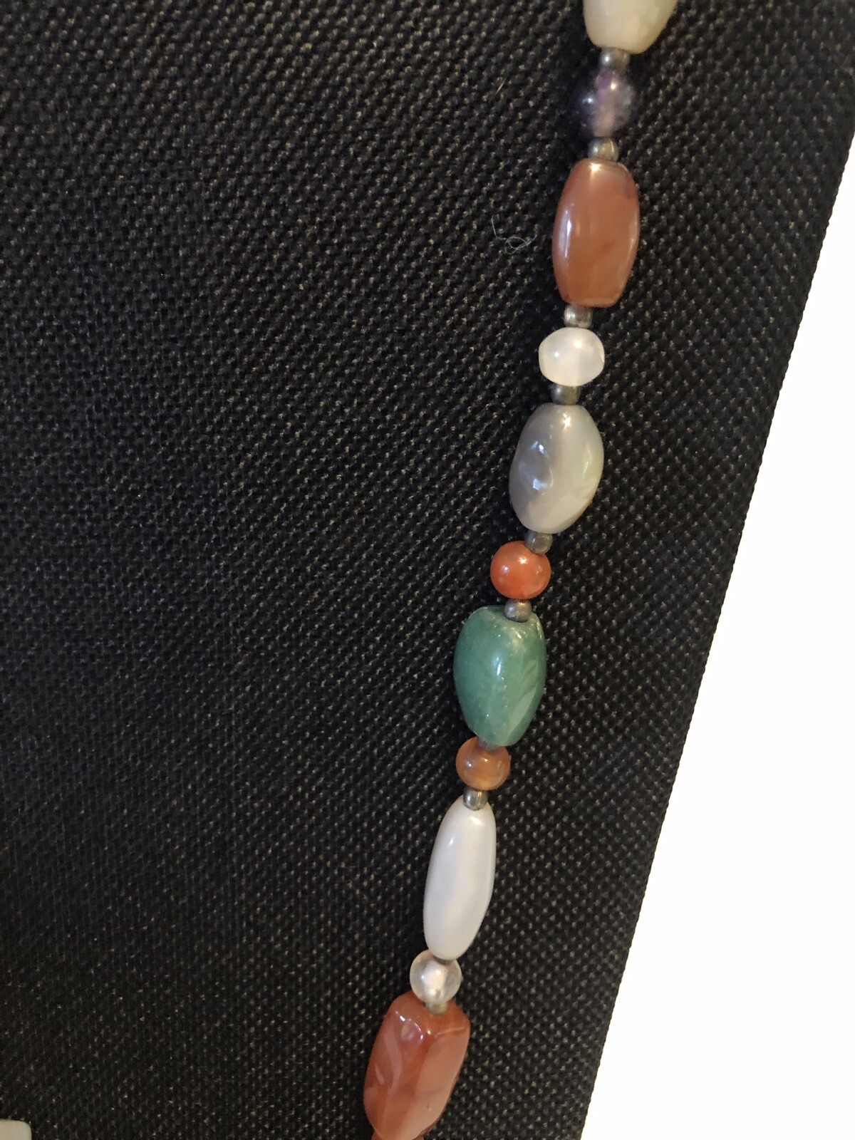 Stone 28″ necklace Various Stones Very Good Condition Used