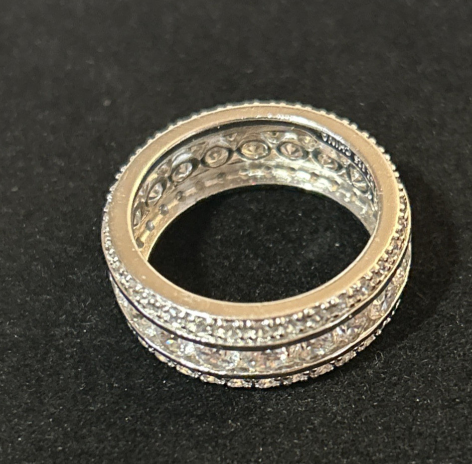 Sterling Silver 925 CZ Ring Prime Art & Jewel (PAJ) 8mm Size 9, 7.3 Grams