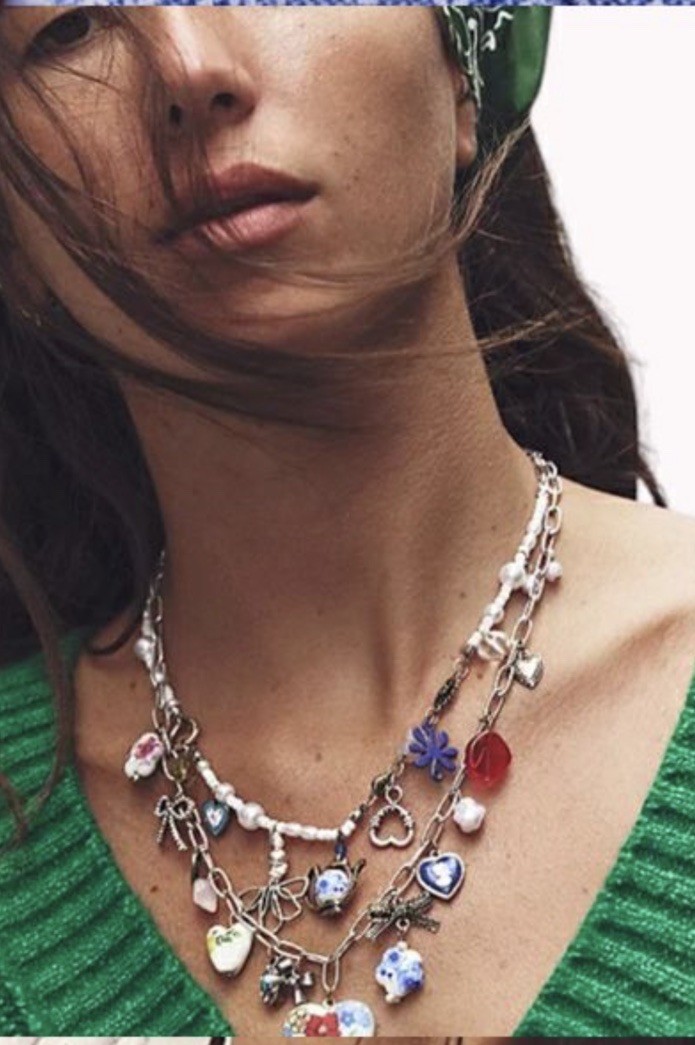 Free People Coquette Candy Maximillion Charm Necklace New Without Tags 🍬