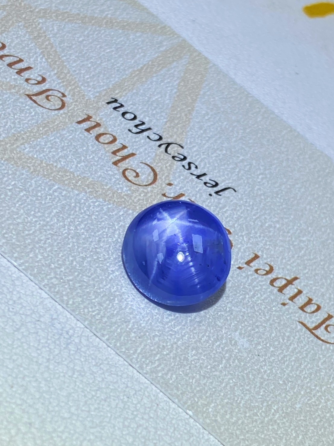 [jerseychou] Natural Star Sapphire 13.42 ct , Sri Lanka, No heat ,AIG