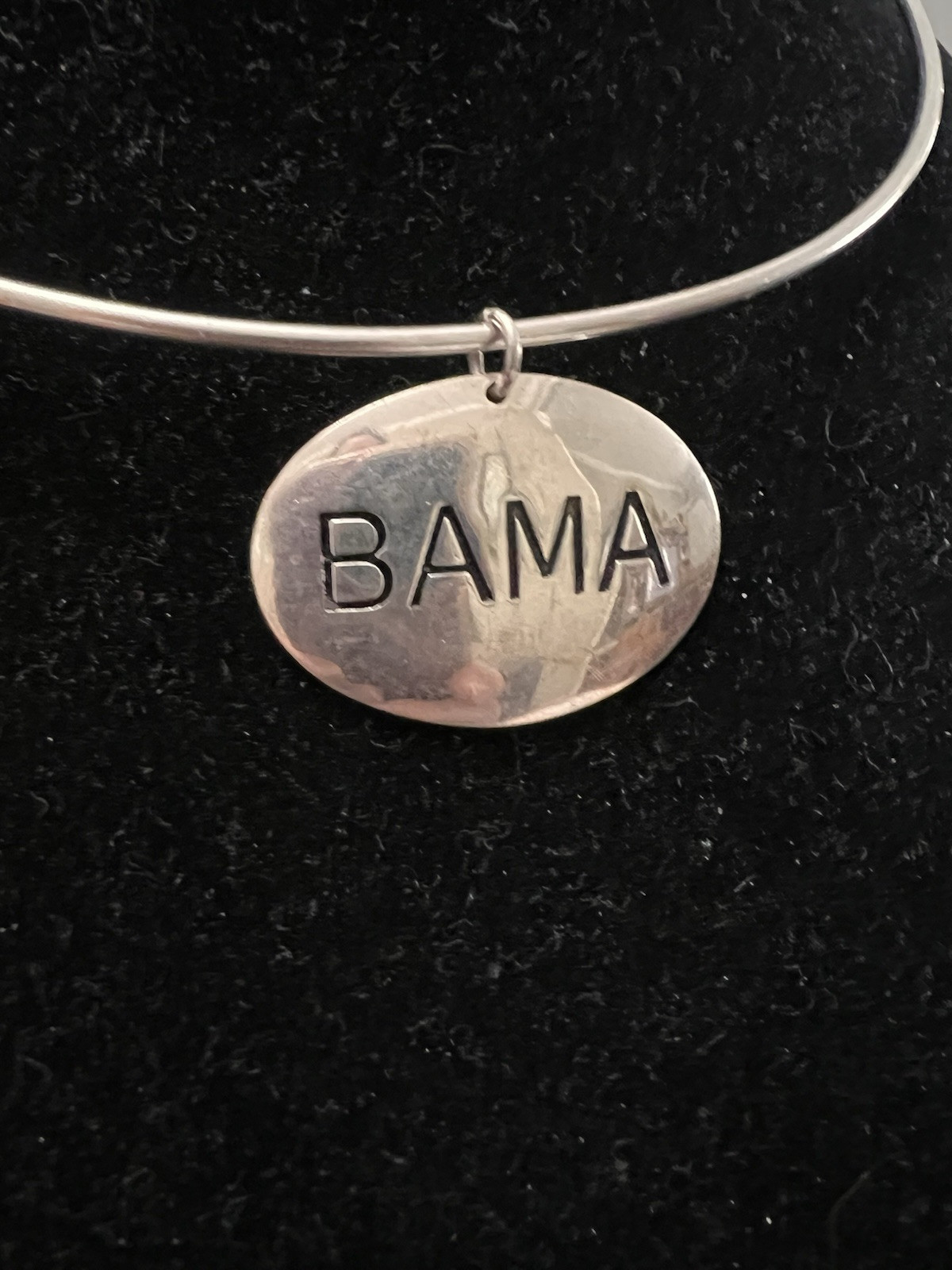 Silver Tone Wire Choker Bama Alabama Football Team Collegiate Necklace