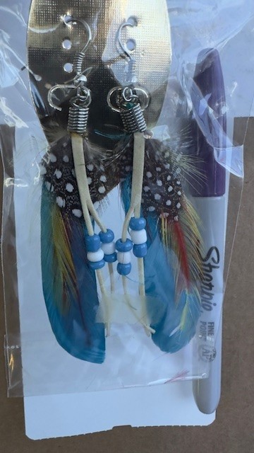 Natural Feather Hook Earring Fashion Jewelry