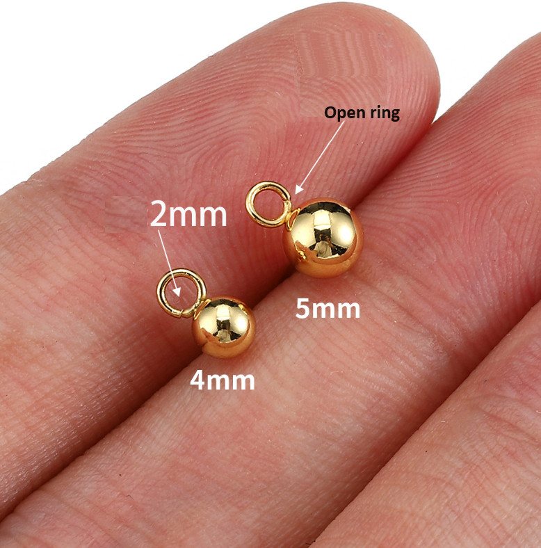 10Pairs Stainless Steel Earring Post Pin Ball Open Ring Ear Stud Finding PS1