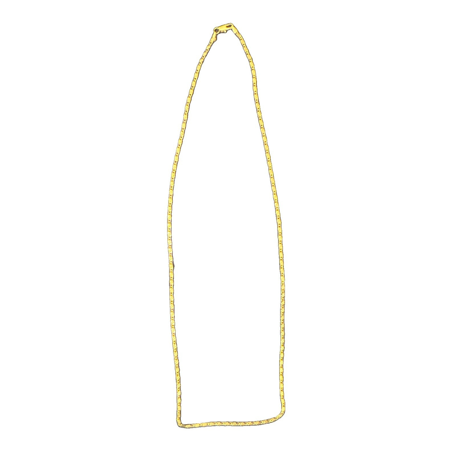 Gold Tone Metal Chain Necklace with Lobster Clasp, No Main or Secondary Stone