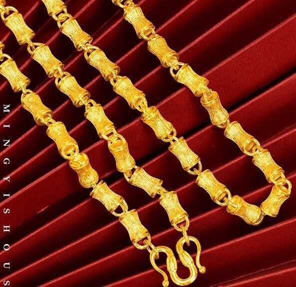 NEW 3D chain 22K 23K 24K Thai Baht Gold Filled Yellow GP Necklace