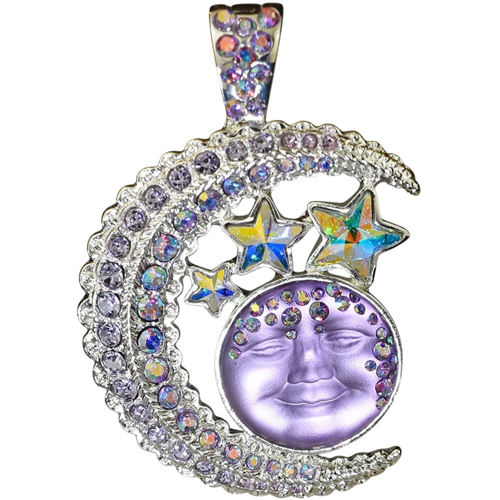 Kirks Folly Goddess Seaview Moon Stardust Foldover Magnetic Pendant SST