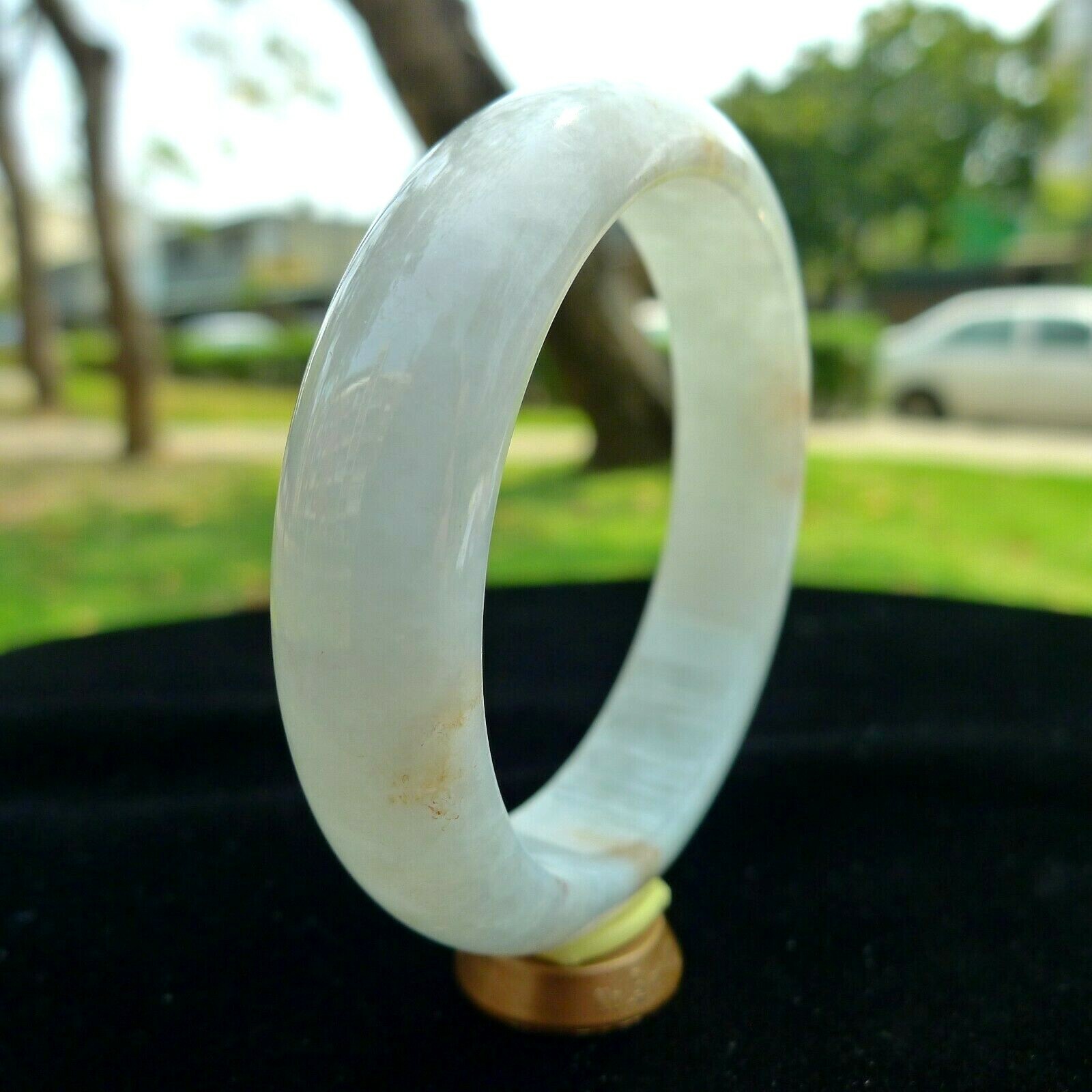 【JadeiteBird】53mm Certified 100% Natural Grade A Jadeite Jade Bangle Bracelet