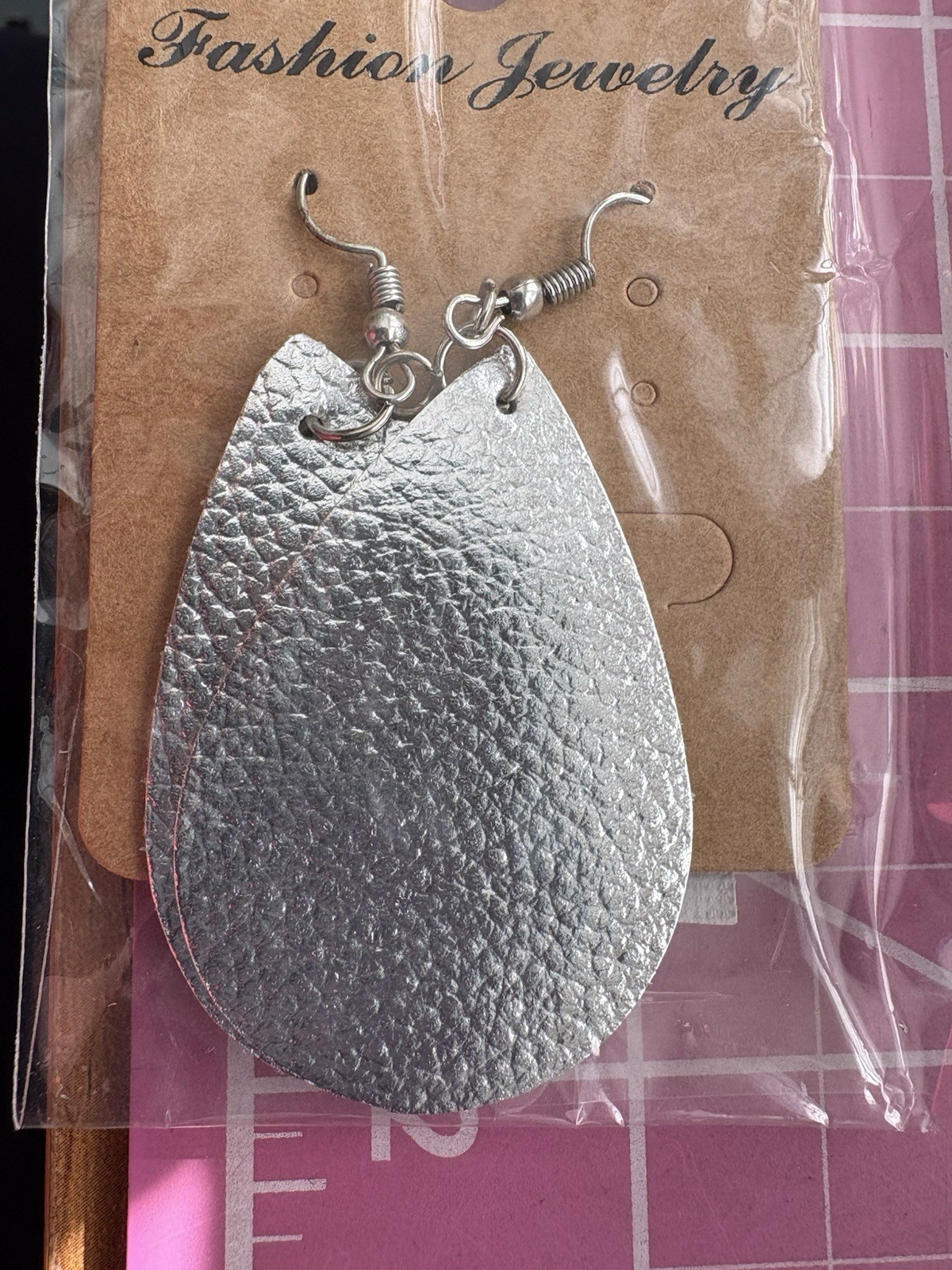 PU Leather Teardrop Earrings – Beautiful Colors – Great Gift Idea