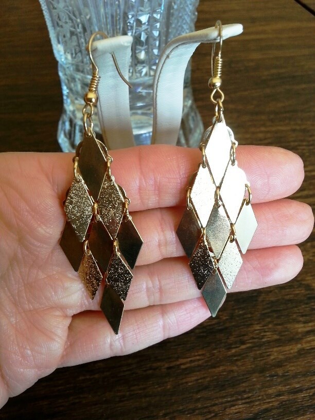 Beautiful long shiny earrings