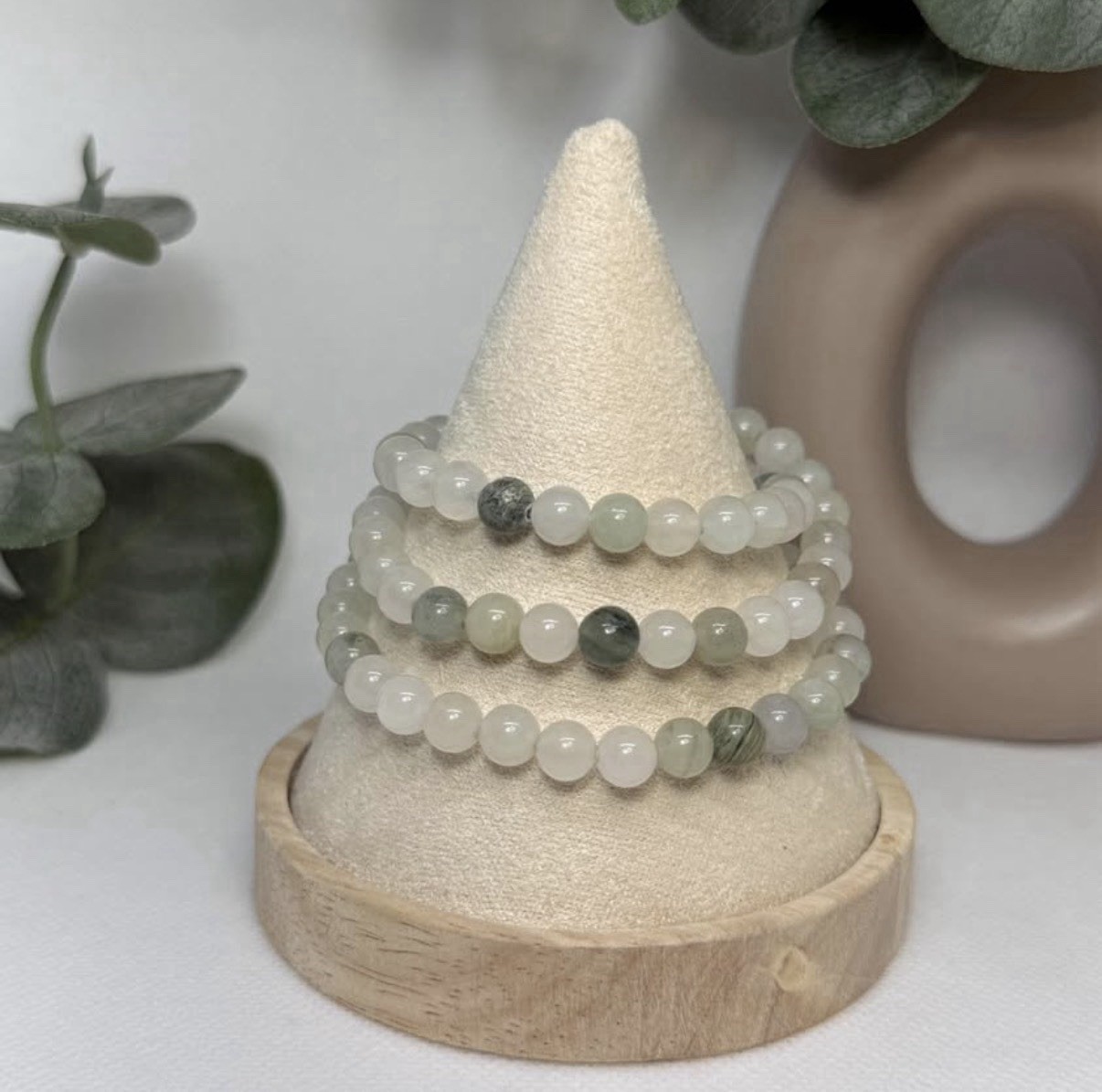 Tianshan Jade Triple Bracelet 6.5MM