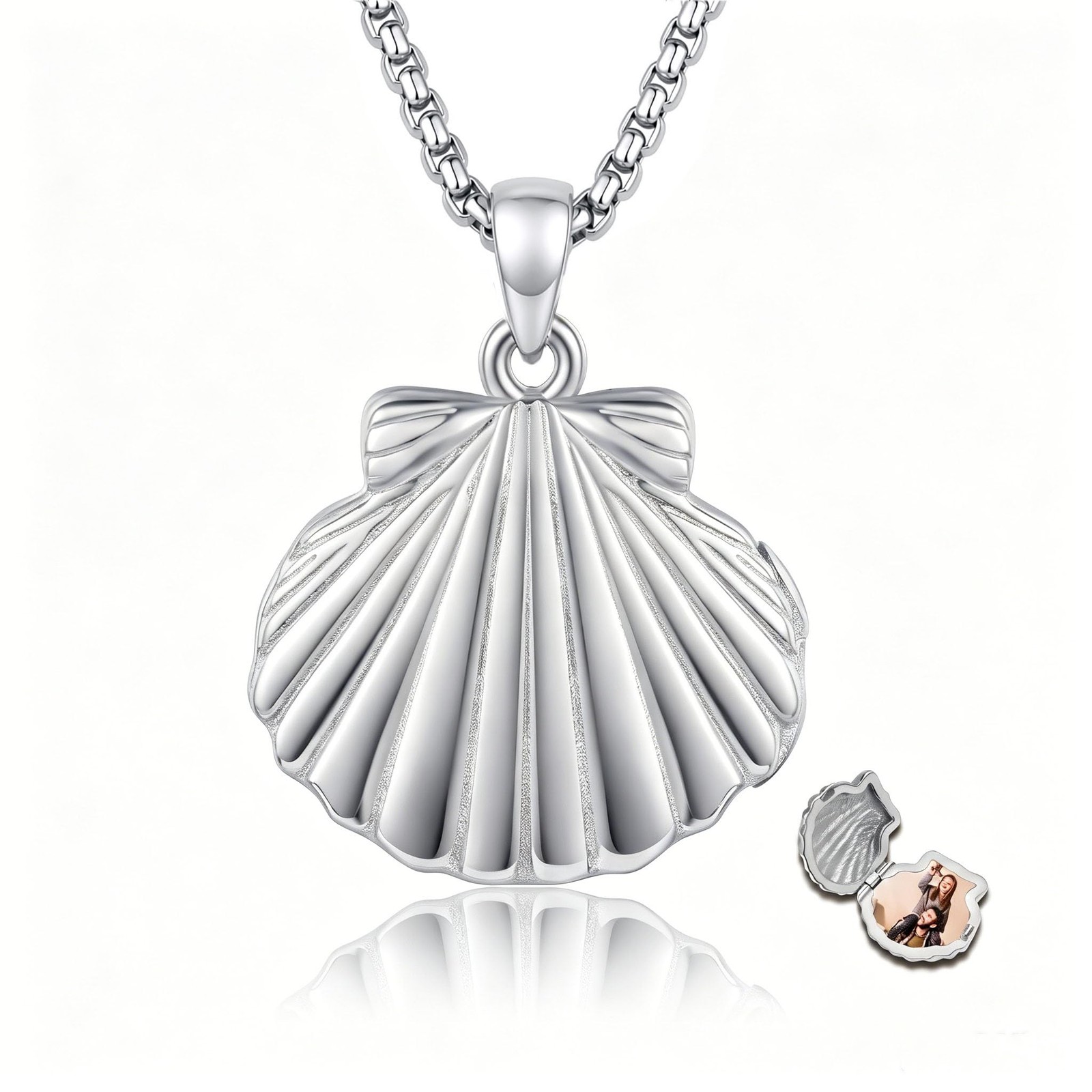 Shell Locket Seashell Locket Necklace That Holds Pictures for Women