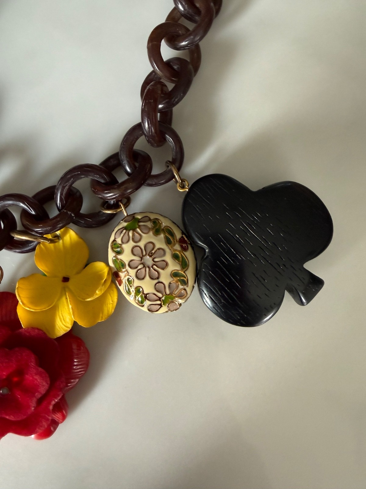 RARE 2009 Erickson Beamon for Target Charm Chain Link Boho Necklace Limited Edit