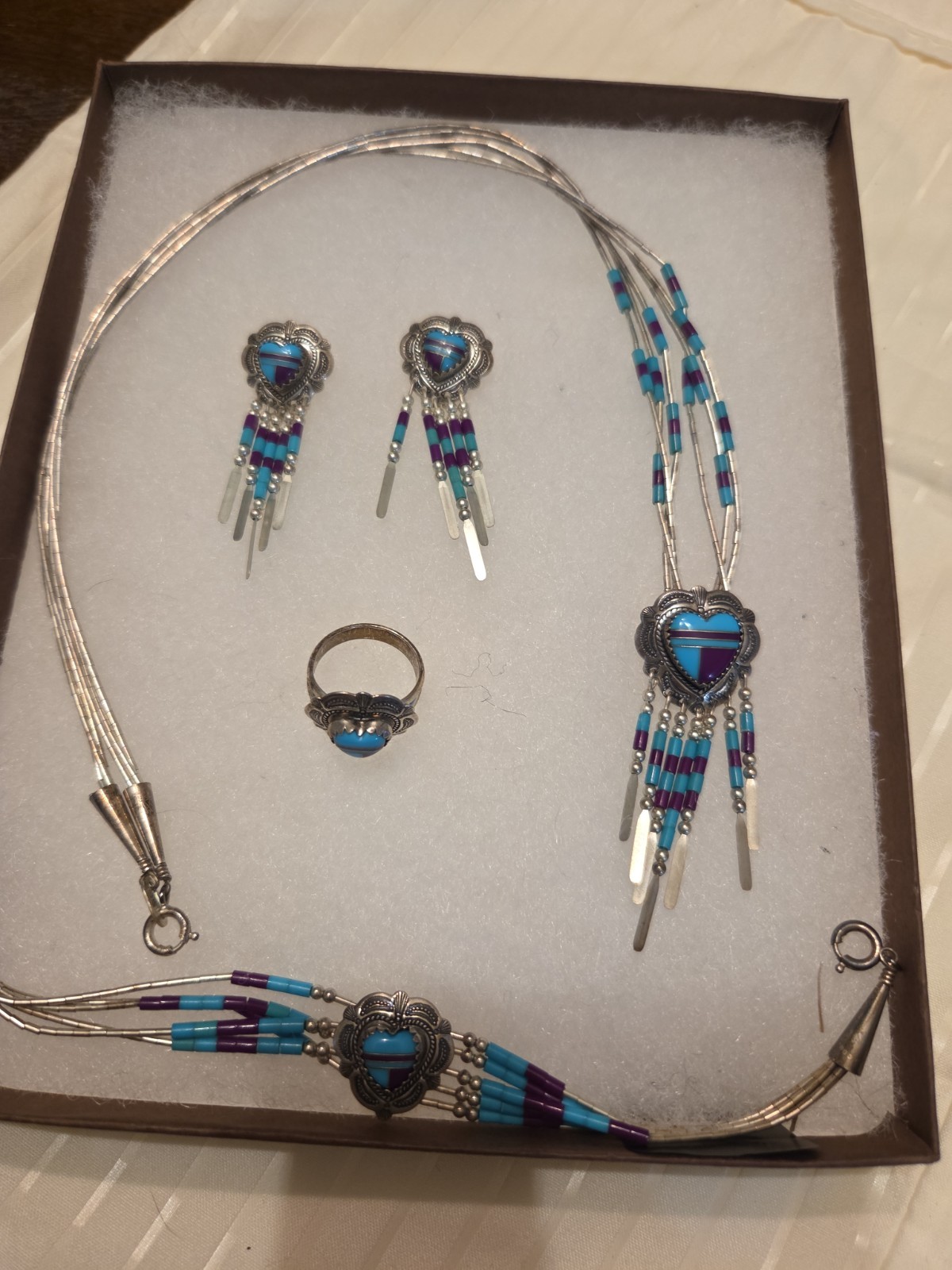 Liquid Silver Indian Morning Sun Jewelry Set