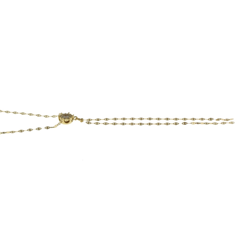 new Necklace K18 yellow gold diamond 0.21ct diamond 0.09ct