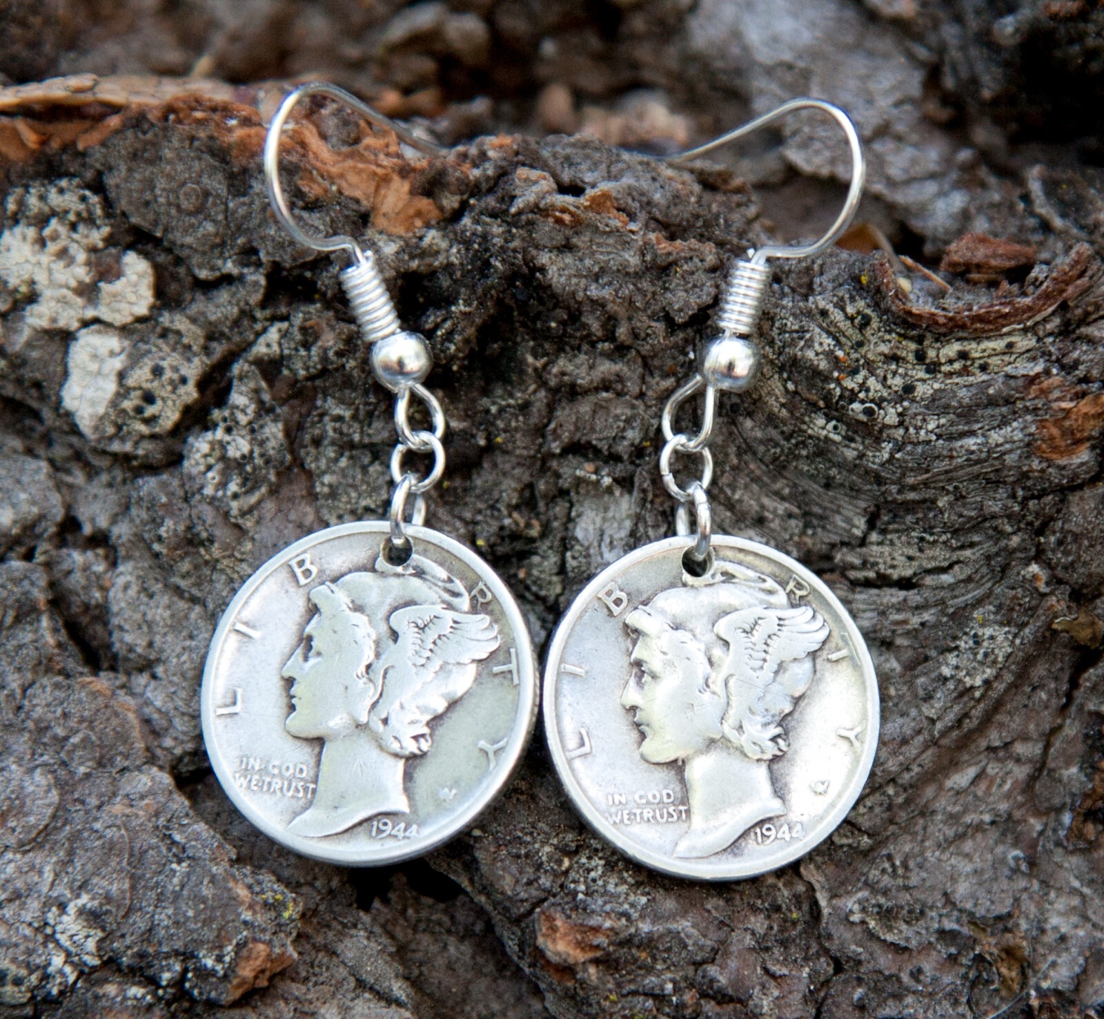 Custom Date Dime Earrings 25th 30th 35th 40th 45th 50th 55th 60th 65th bday