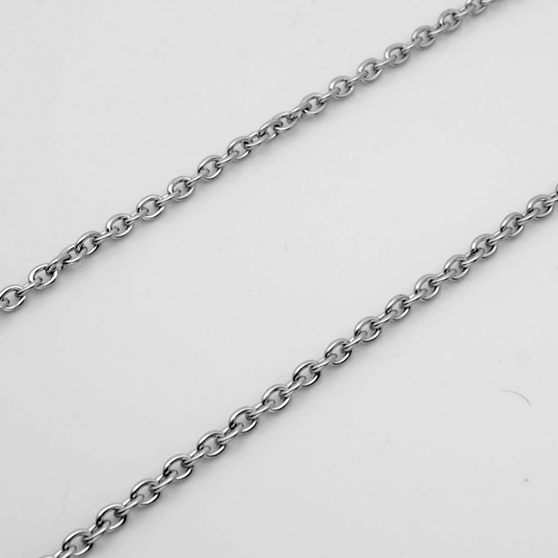 5pcs 1.6/2/2.4/3mm Stainless Steel “O” Rolo Link Chain Women Men Necklace Chains