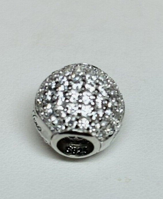 Gnoce Sterling 925 Silver My Dad My Hero CZ Bead Charm