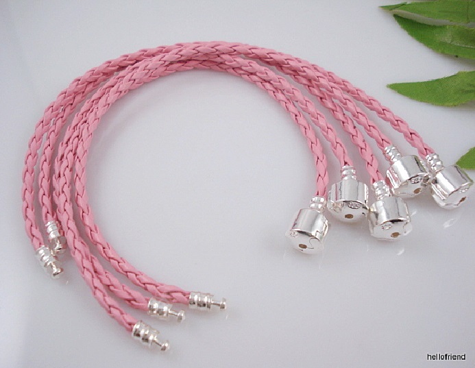 10 pcs Mixed Leather Charm Bracelets Fit European Beads 20cm P11