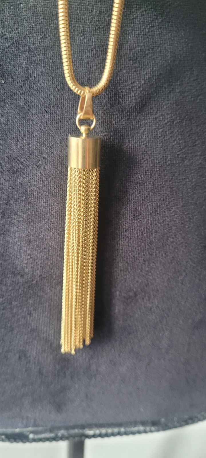 Women No Brand Fashion Gold Tone Pendant Long Necklace w/ Lobster Clasp