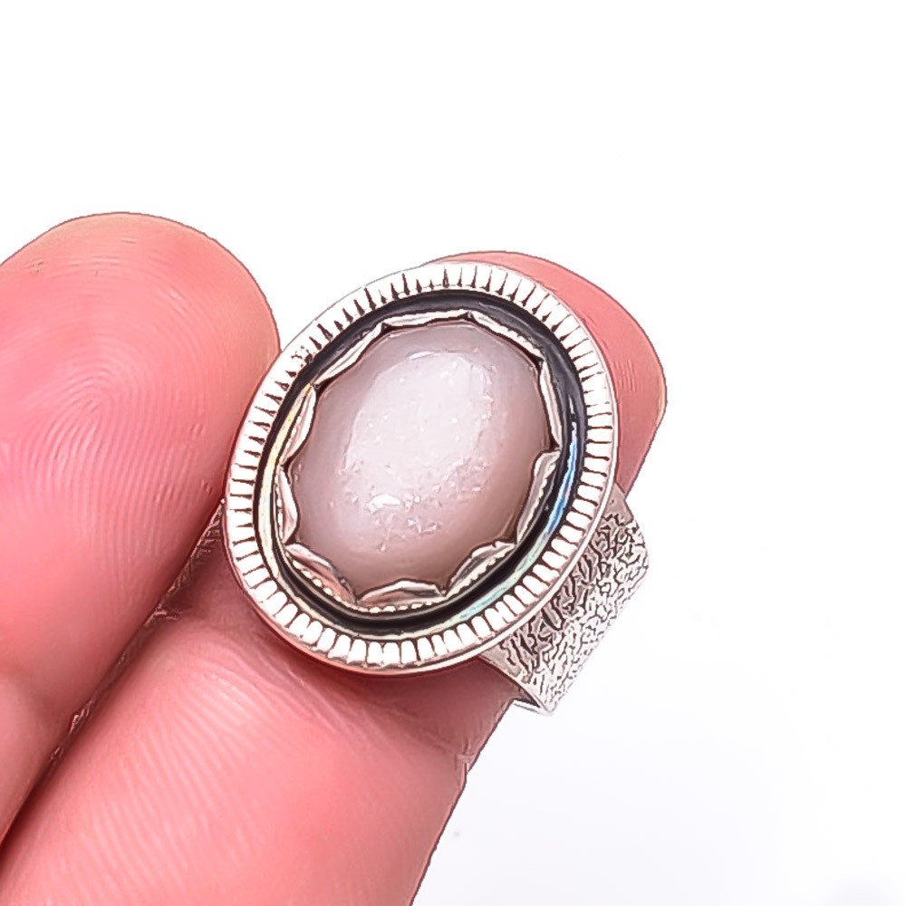 Moonstone -Sri Lanka Oxidised 925 Sterling Silver Ring s.7 R51, Christmas Gift