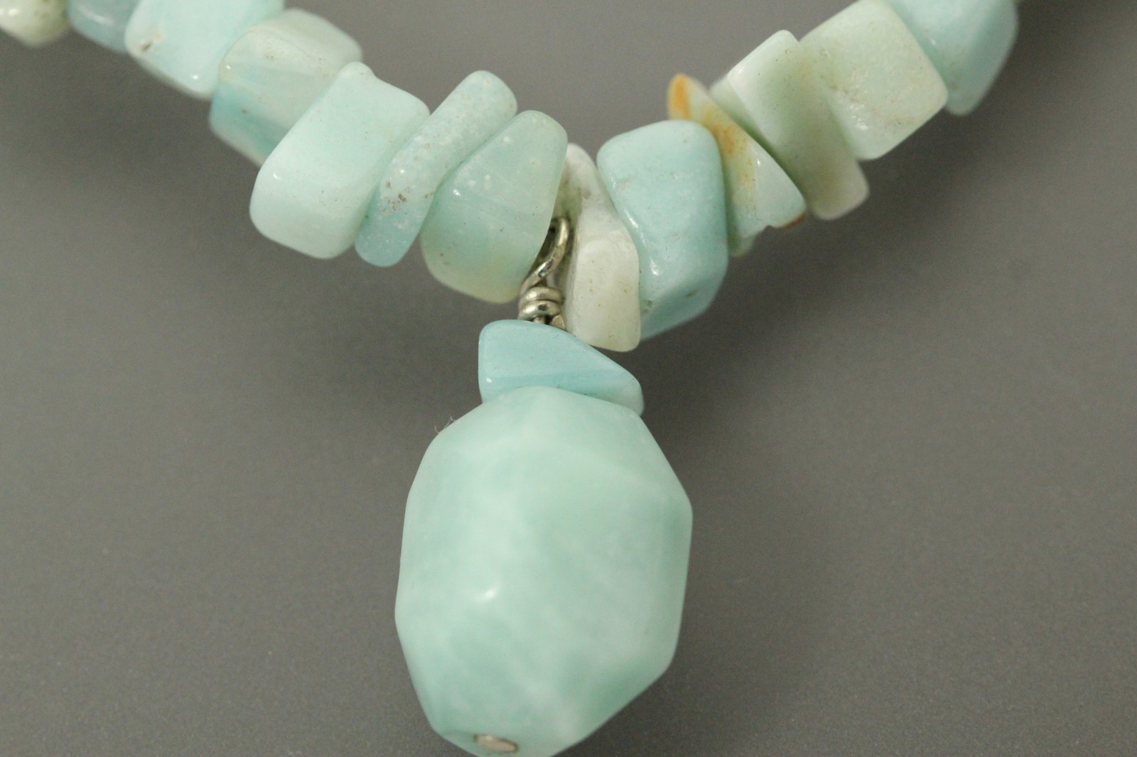 925 Sterling Silver Clasp for 17″ Amazonite Chip Necklace 51 Grams (NEC5889)