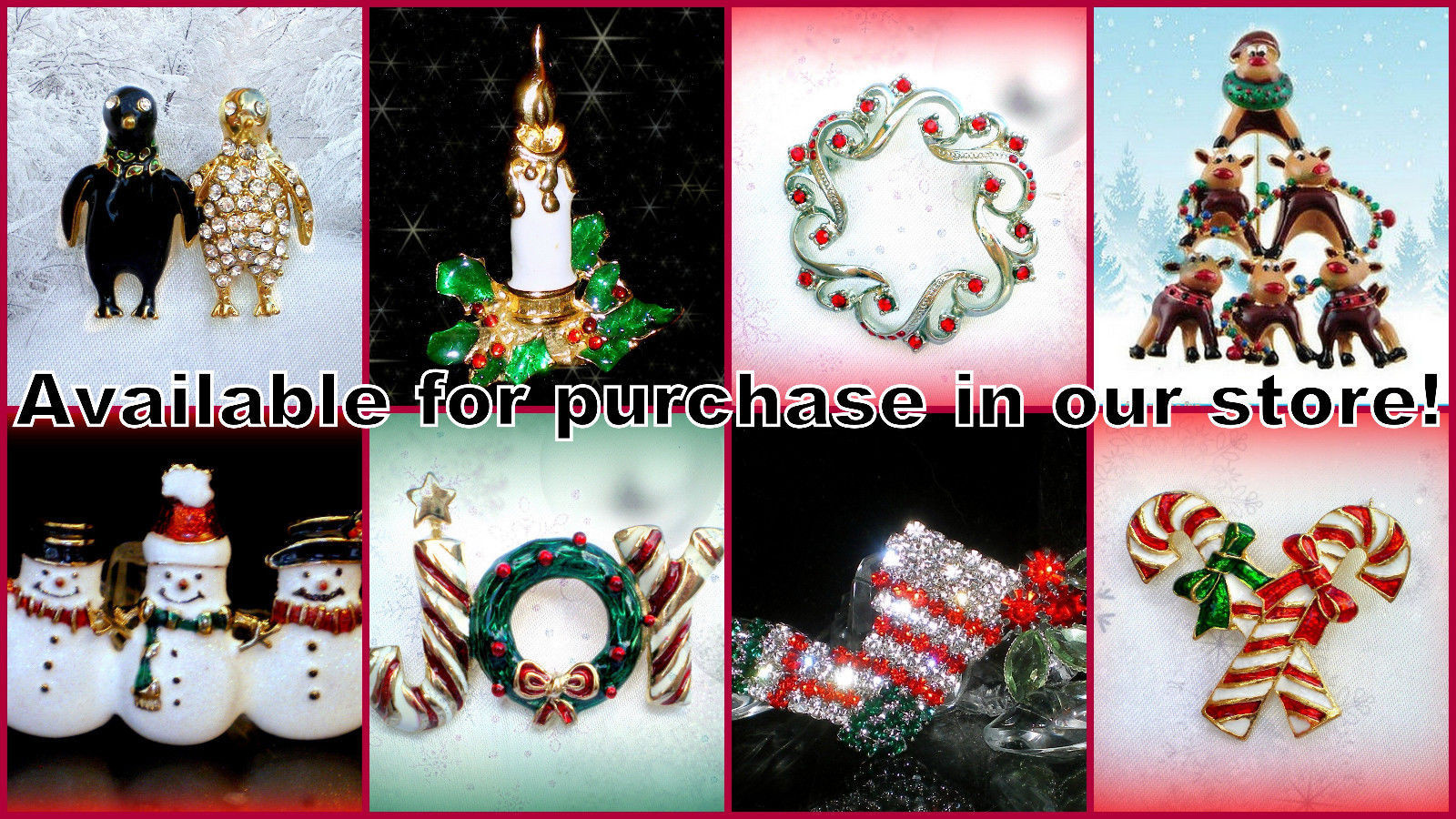 ICE WHITE RHINESTONE SILVER SNOWFLAKE WINTER PIN BROOCH~CHRISTMAS HANUKKAH GIFT