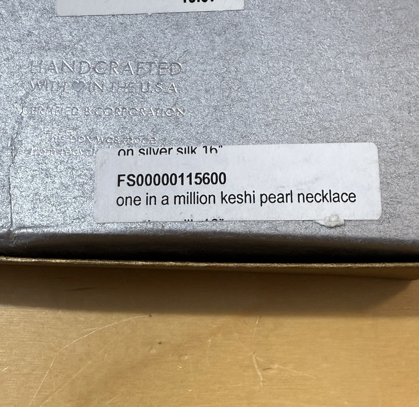 NIB Dogeared Necklace 18 KGF Gold Filled ChainNatural Potato Pearl 18” Vintage