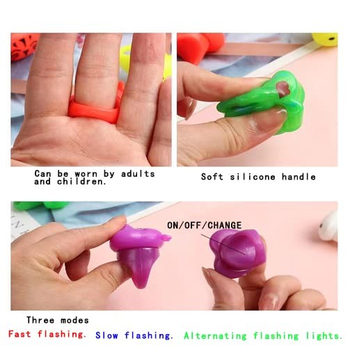 27 Pcs LED Light Up Ring Colorful Flashing Glow in Dark Soft Jelly Party Favors