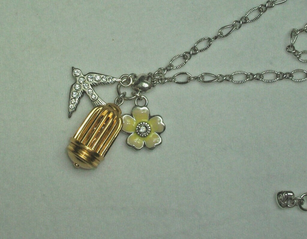 BRIGHTON Balla Necklace 26″ w/ Charms Silver & Gold, BRACELET AVAILABLE NEW