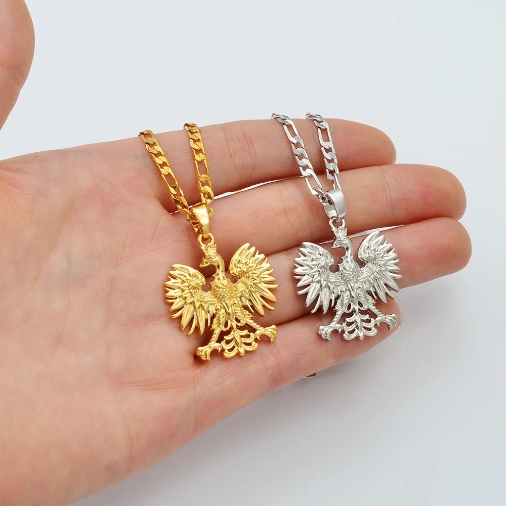 Symbol Eagle Necklace Polska Poles Poland Pendant Fashion Jewelry Accessories