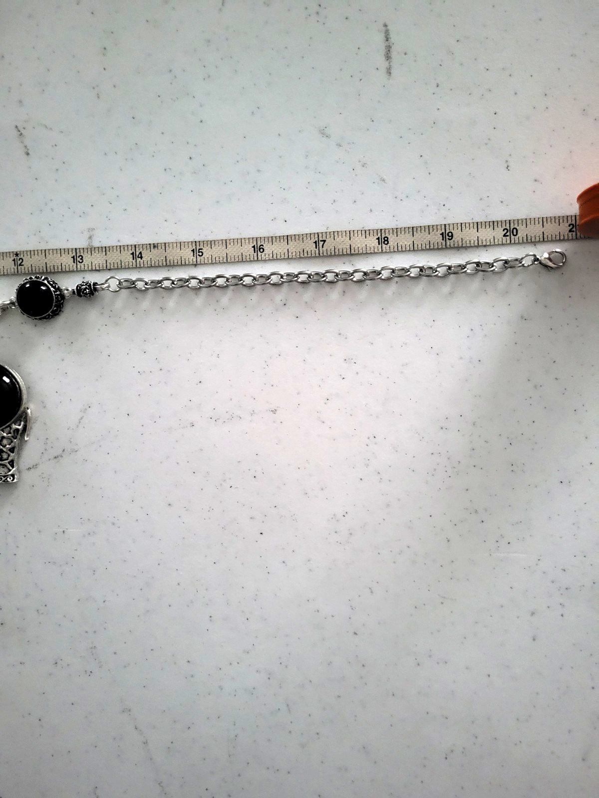 Red or Black stone with elephant pendant necklace and earing set