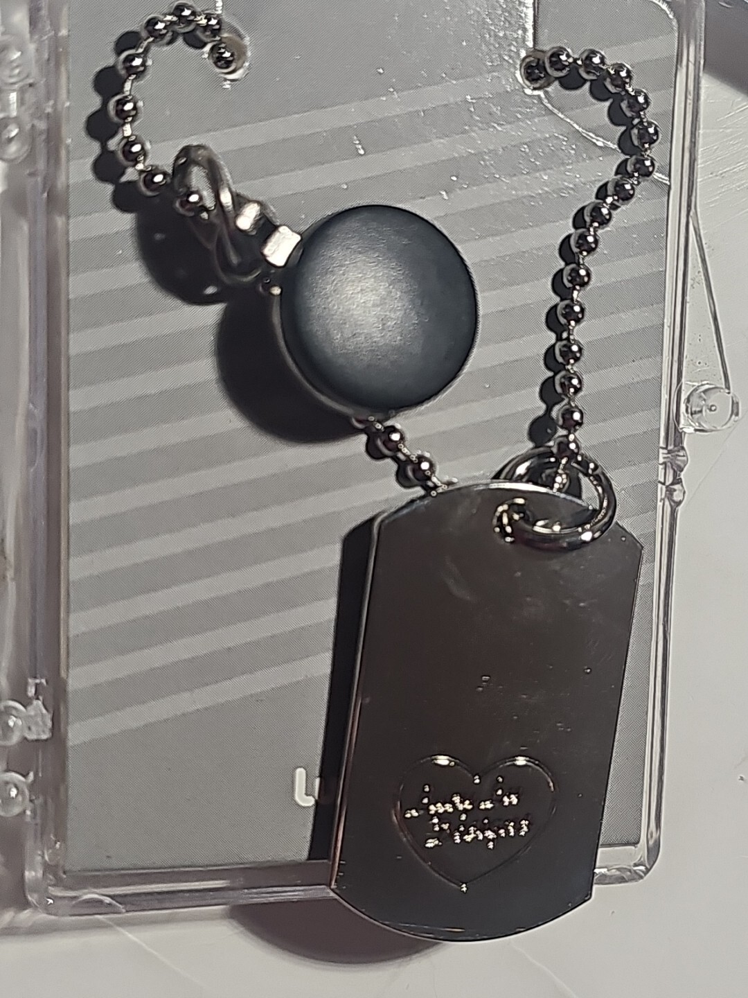 (2) LUCY LU’S BIJOUX HAND CRAFTED CHARM / DOG TAG NECKLACE LOT WOLD MOTORCYCLES